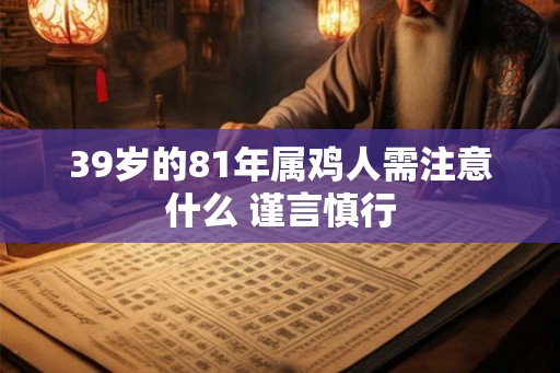 39岁的81年属鸡人需注意什么 谨言慎行