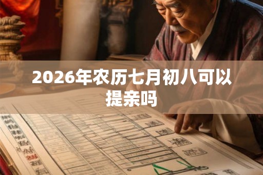 2026年农历七月初八可以提亲吗