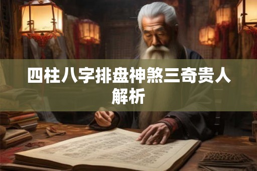 四柱八字排盘神煞三奇贵人解析