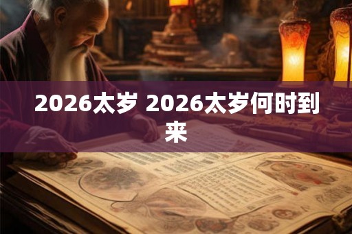 2026太岁 2026太岁何时到来 2026太岁 2026太岁何时到来