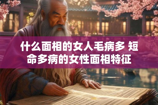 什么面相的女人毛病多 短命多病的女性面相特征 什么面相的女人毛病多 短命多病的女性面相特征