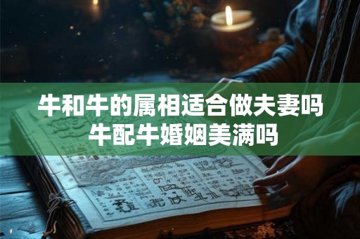 牛和牛的属相适合做夫妻吗 牛配牛婚姻美满吗