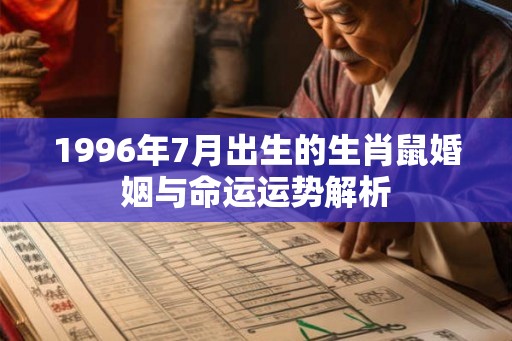 1996年7月出生的生肖鼠婚姻与命运运势解析