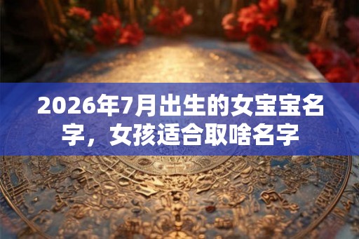 2026年7月出生的女宝宝名字，女孩适合取啥名字