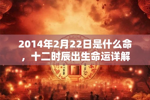 2014年2月22日是什么命，十二时辰出生命运详解