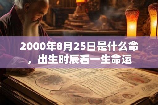 2000年8月25日是什么命,出生时辰看一生命运 2000年8月25日是什么命,出生时辰看一生命运