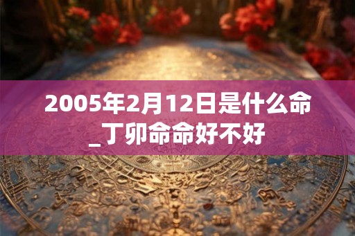 2005年2月12日是什么命_丁卯命命好不好
