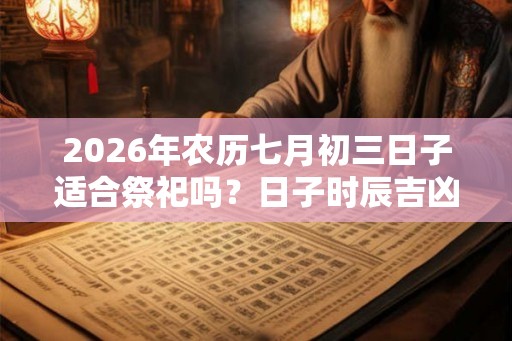 2026年农历七月初三日子适合祭祀吗?日子时辰吉凶如何? 2026年农历七月初三日子适合祭祀吗?日子时辰吉凶如何?