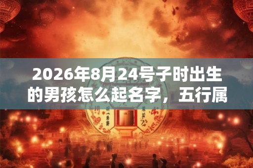 2026年8月24号子时出生的男孩怎么起名字，五行属什么