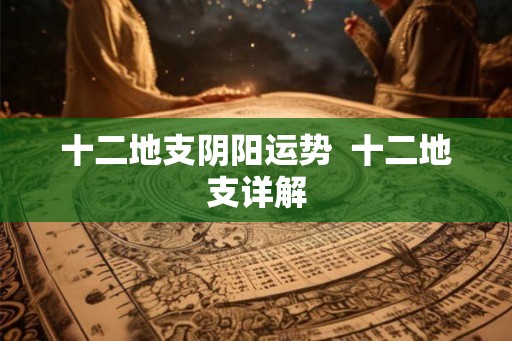 十二地支阴阳运势  十二地支详解