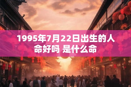 1995年7月22日出生的人命好吗 是什么命 1995年7月22日出生的人命好吗 是什么命