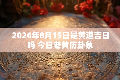 2026年8月15日是黄道吉日吗 今日老黄历卦象