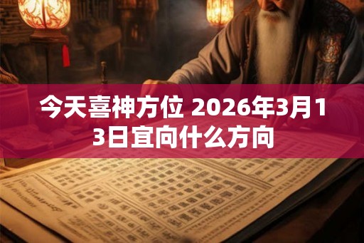 今天喜神方位 2026年3月13日宜向什么方向
