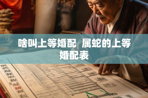 啥叫上等婚配  属蛇的上等婚配表