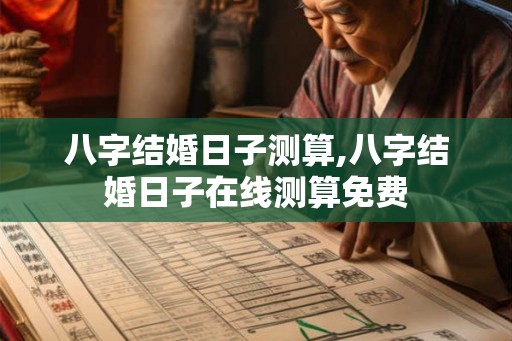 八字结婚日子测算,八字结婚日子在线测算免费