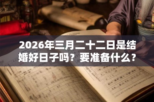 2026年三月二十二日是结婚好日子吗？要准备什么？