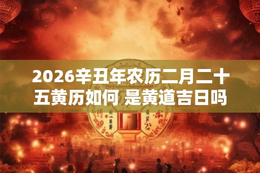 2026辛丑年农历二月二十五黄历如何 是黄道吉日吗