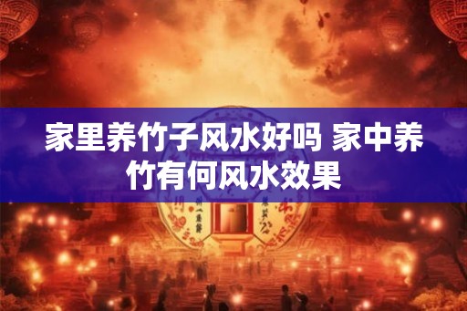 家里养竹子风水好吗 家中养竹有何风水效果