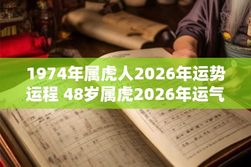 1974年属虎人2026年运势运程 48岁属虎2026年运气好吗