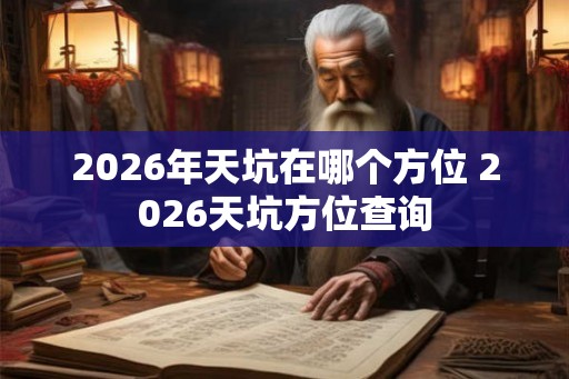 2026年天坑在哪个方位 2026天坑方位查询