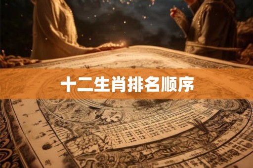 十二生肖排名顺序