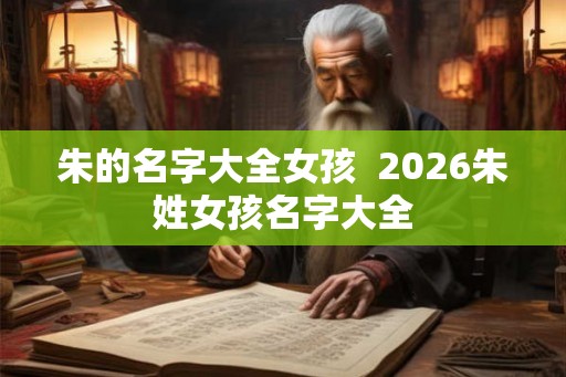 朱的名字大全女孩  2026朱姓女孩名字大全