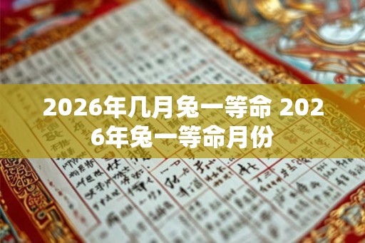 2026年几月兔一等命 2026年兔一等命月份