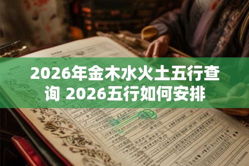 2026年金木水火土五行查询 2026五行如何安排