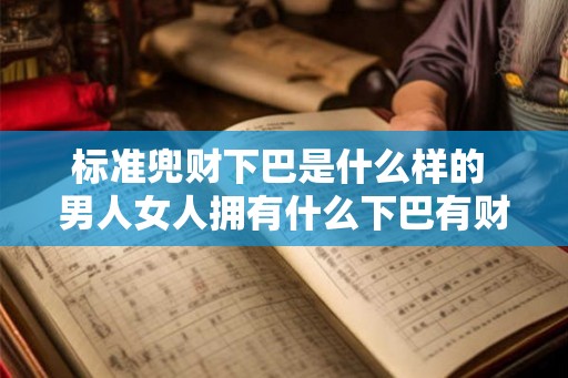 标准兜财下巴是什么样的 男人女人拥有什么下巴有财