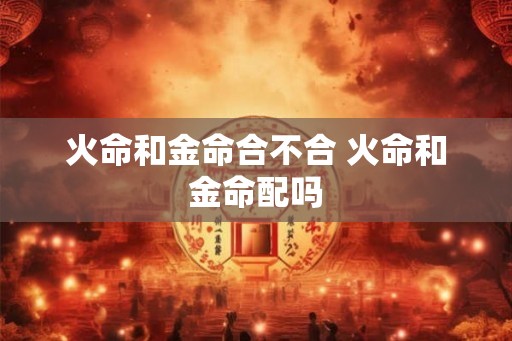 火命和金命合不合 火命和金命配吗