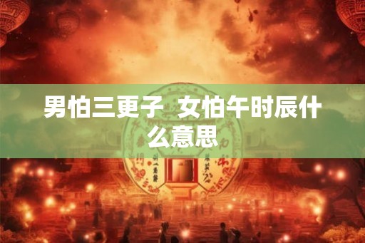 男怕三更子  女怕午时辰什么意思