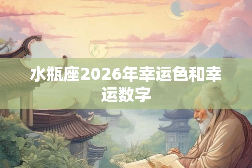 水瓶座2026年幸运色和幸运数字