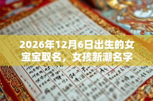 2026年12月6日出生的女宝宝取名，女孩新潮名字