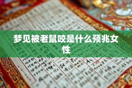 梦见被老鼠咬是什么预兆女性 梦见被老鼠咬是什么预兆女性