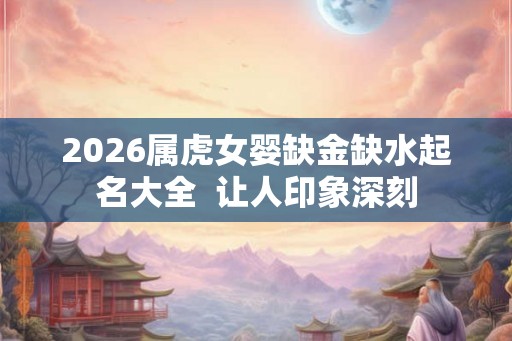 2026属虎女婴缺金缺水起名大全 让人印象深刻 2026属虎女婴缺金缺水起名大全 让人印象深刻