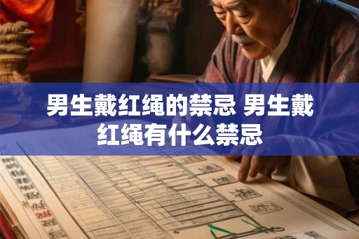 男生戴红绳的禁忌 男生戴红绳有什么禁忌 男生戴红绳的禁忌 男生戴红绳有什么禁忌
