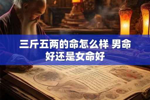 三斤五两的命怎么样 男命好还是女命好