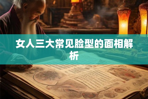 女人三大常见脸型的面相解析
