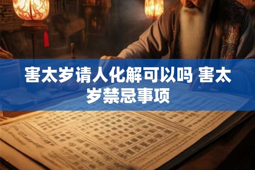 害太岁请人化解可以吗 害太岁禁忌事项