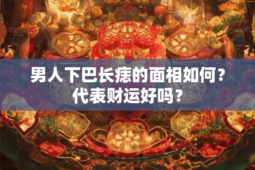 男人下巴长痣的面相如何?代表财运好吗? 男人下巴长痣的面相如何?代表财运好吗?