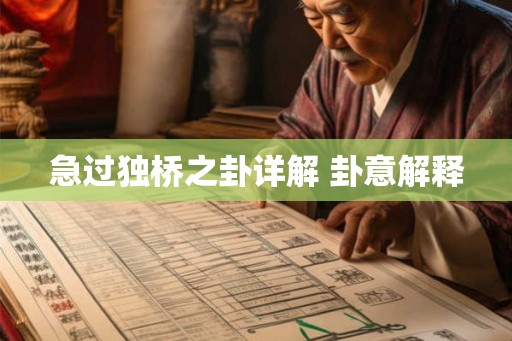 急过独桥之卦详解 卦意解释