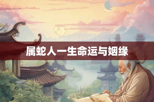 属蛇人一生命运与姻缘