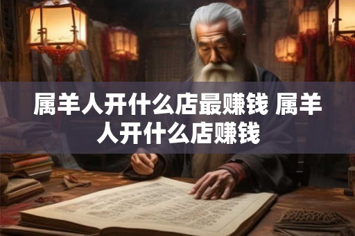 属羊人开什么店最赚钱 属羊人开什么店赚钱