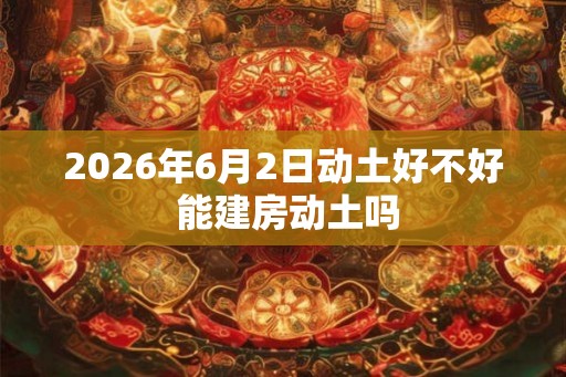 2026年6月2日动土好不好 能建房动土吗