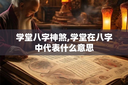 学堂八字神煞,学堂在八字中代表什么意思