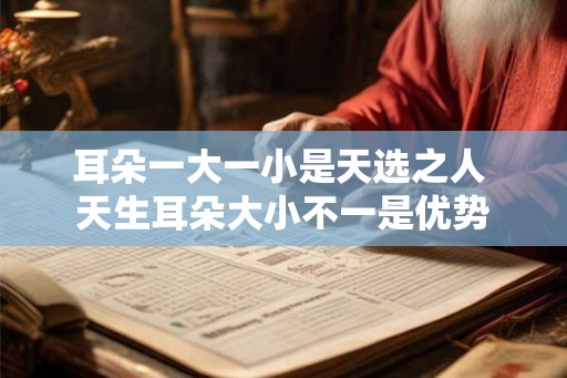 耳朵一大一小是天选之人 天生耳朵大小不一是优势 耳朵一大一小是天选之人 天生耳朵大小不一是优势