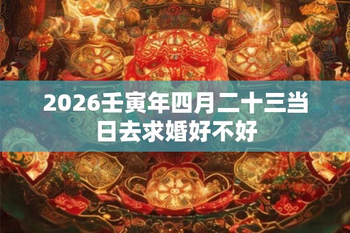 2026壬寅年四月二十三当日去求婚好不好 2026壬寅年四月二十三当日去求婚好不好