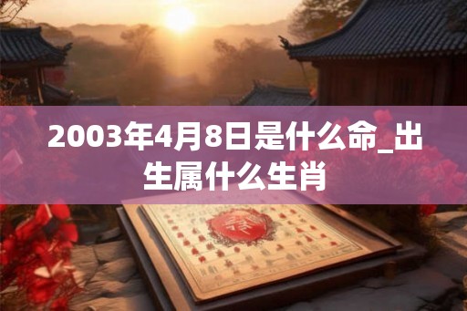 2003年4月8日是什么命_出生属什么生肖