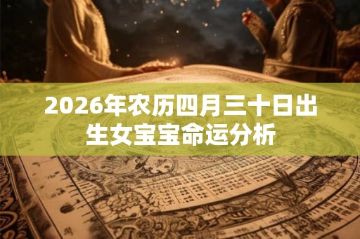 2026年农历四月三十日出生女宝宝命运分析 2026年农历四月三十日出生女宝宝命运分析
