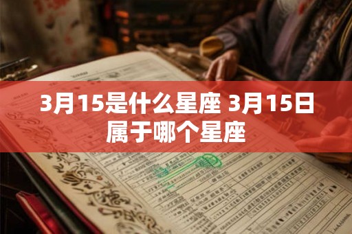3月15是什么星座 3月15日属于哪个星座